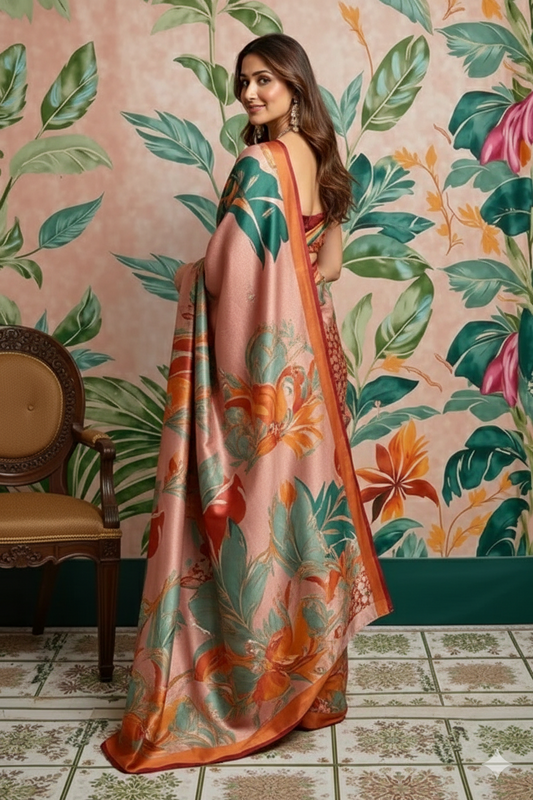 Verdant Muse Satin Saree