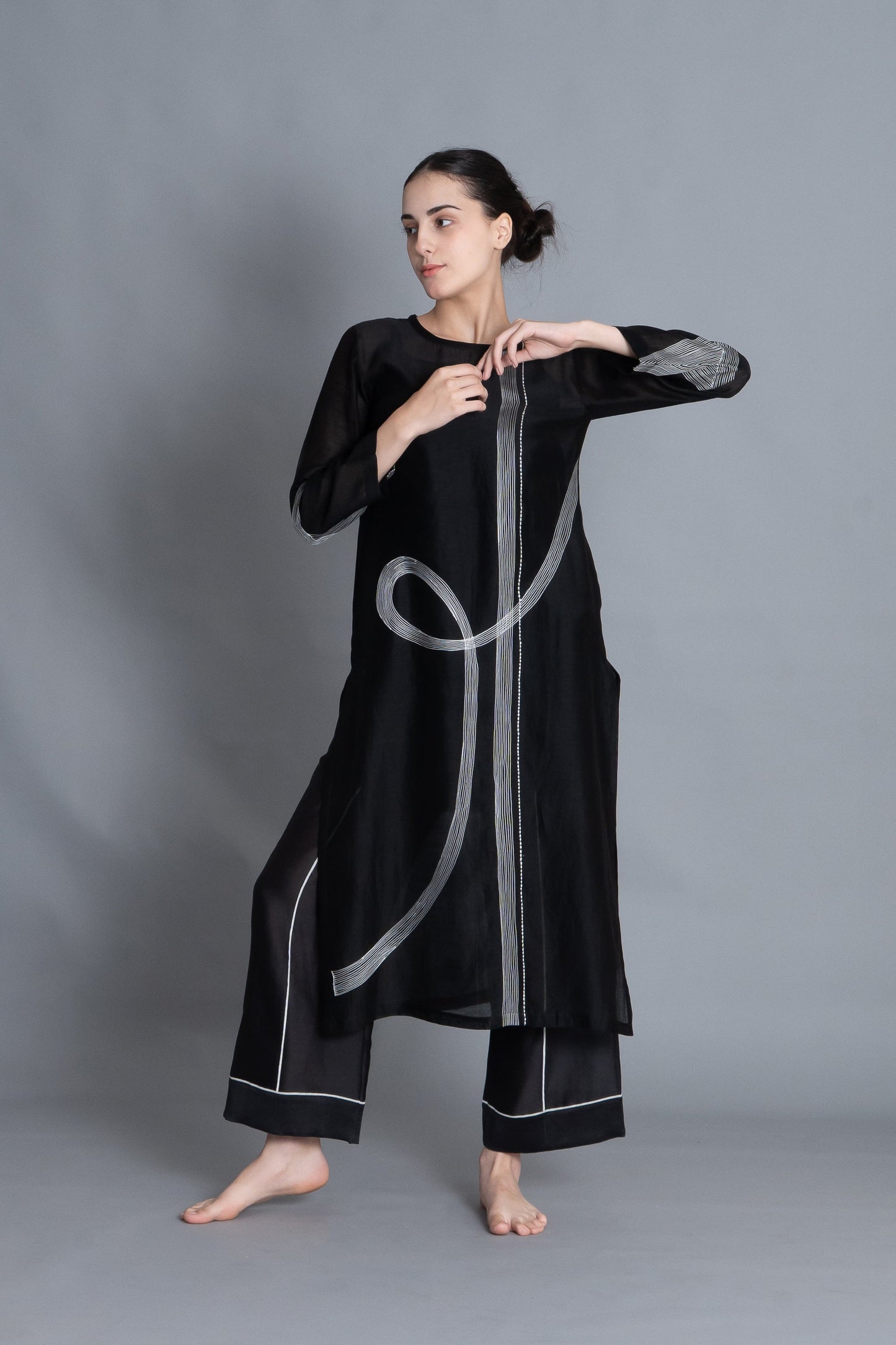 Khat Pantone Embroidered Dress Co-ord