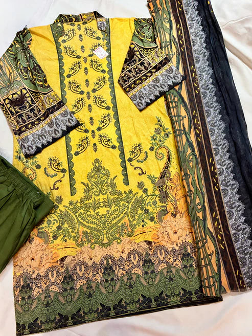 Noor-E-Zahra | Lawn Cotton Pakistani Suit Set