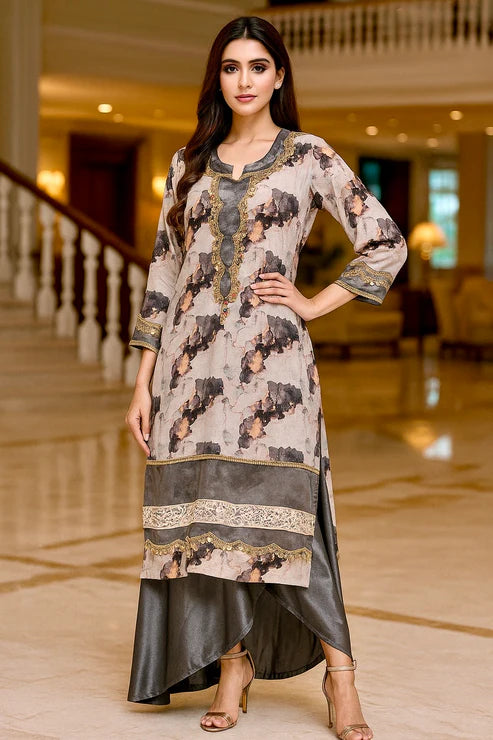 Bebo Inspired Luxe Satin Ensemble