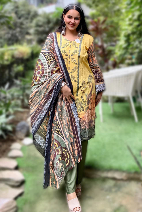 Noor-E-Zahra | Lawn Cotton Pakistani Suit Set