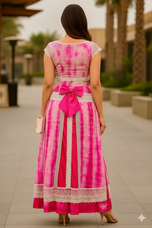 Fuchsia Royale Pure Silk Ensemble